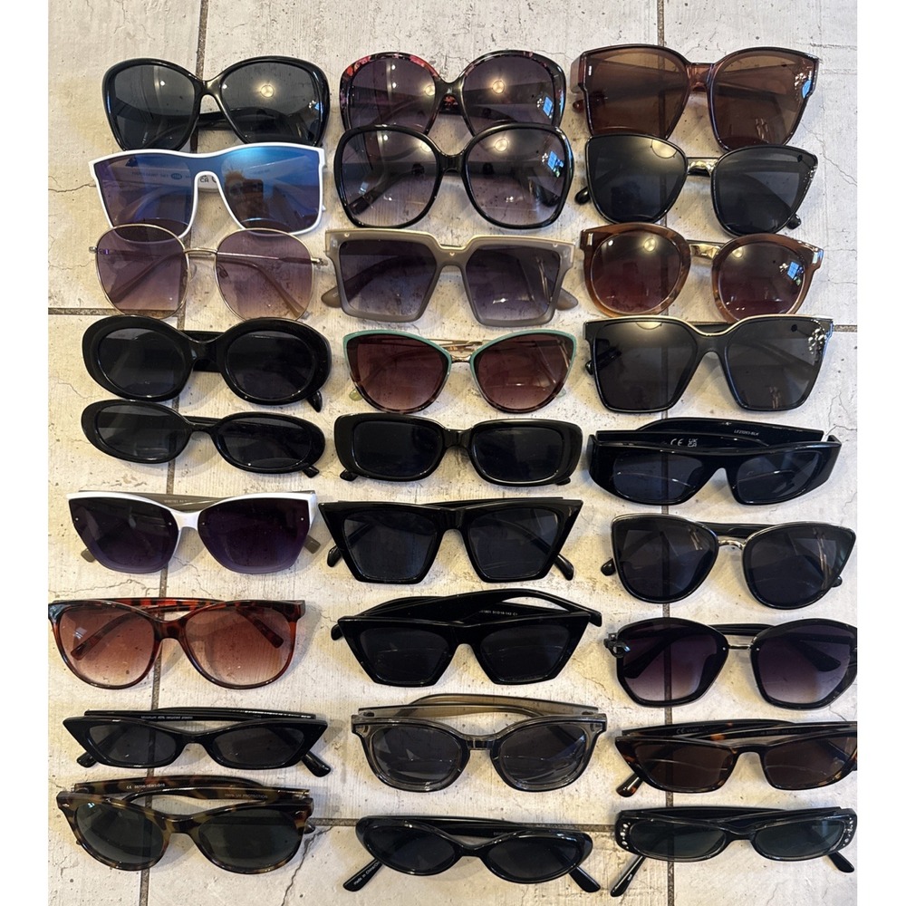 Lot Of  27 Limited Supply-Trend CAT EYE & OVERSIZED Sunglasses Wholesale Bundle